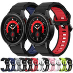 สายซิลิโคนลายคลื่นสองสี สำหรับ Samsung Galaxy Watch 6