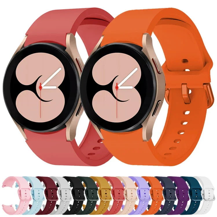 สายซิลิโคนหัวเข็มขัดสีสันสดใสสำหรับกีฬา สำหรับ Samsung Galaxy Watch 6 / 6 Classic
