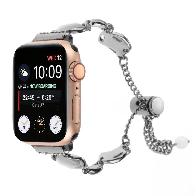 สายรัดนาฬิกาโลหะสร้อยข้อมือเปลือกหอย สำหรับ Apple Watch 42 มม., สำหรับ Apple Watch 38 มม.