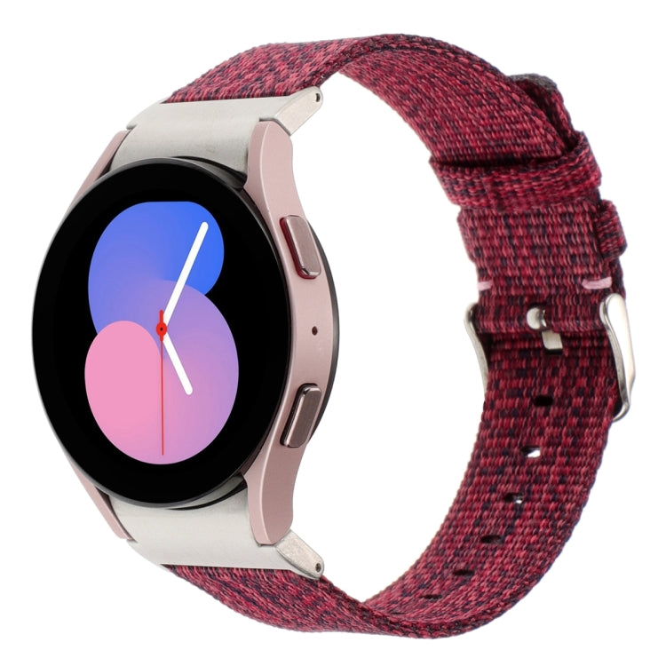 สายรัดข้อมือผ้าไนลอนแคนวาส สำหรับ Samsung Galaxy Watch6/6 Classic/5/5 Pro