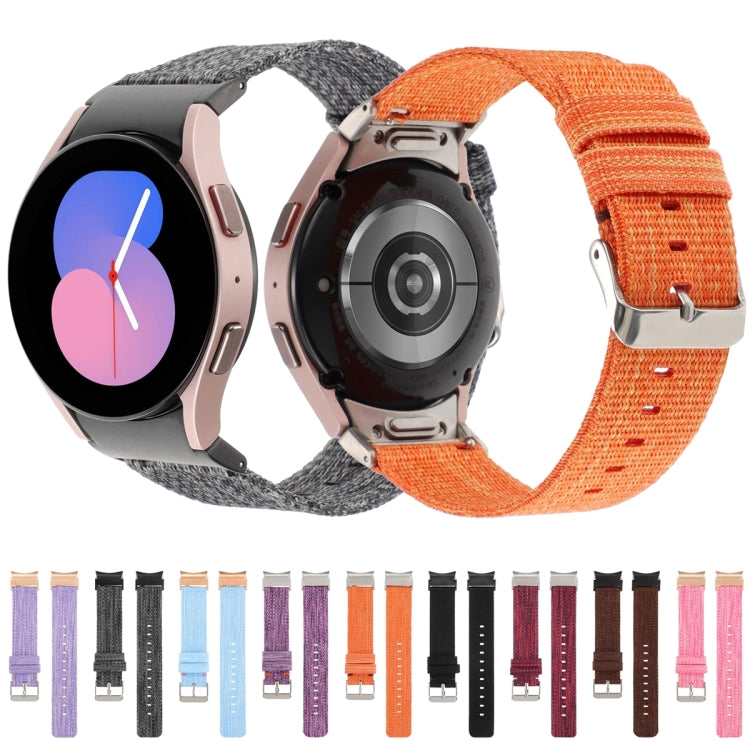 สายรัดข้อมือผ้าไนลอนแคนวาส สำหรับ Samsung Galaxy Watch6/6 Classic/5/5 Pro