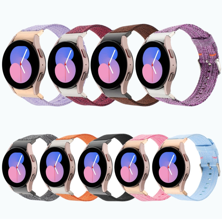 สายรัดข้อมือผ้าไนลอนแคนวาส สำหรับ Samsung Galaxy Watch6/6 Classic/5/5 Pro