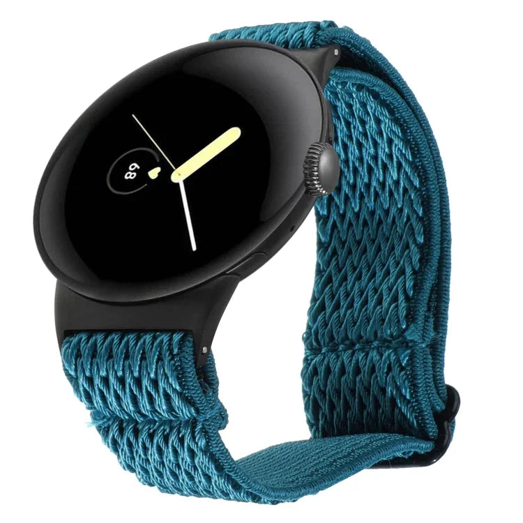 สายรัดนาฬิกาไนลอนถักลายคลื่น ขนาด 20 มม. สำหรับ Google Pixel Watch 4 / 3 / 2 / 1 ขนาด 41 มม.