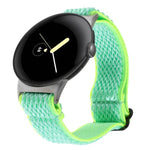 สายรัดนาฬิกาไนลอนถักลายคลื่น ขนาด 20 มม. สำหรับ Google Pixel Watch 4 / 3 / 2 / 1 ขนาด 41 มม.