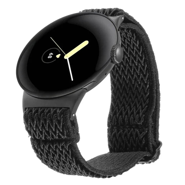 สายรัดนาฬิกาไนลอนถักลายคลื่น ขนาด 20 มม. สำหรับ Google Pixel Watch 4 / 3 / 2 / 1 ขนาด 41 มม.