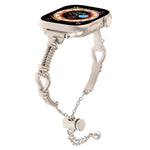 Twist Metal Bracelet Chain Watch Band, For Apple Watch SE 2023 44mm, For Apple Watch SE 2023 40mm, For Apple Watch Ultra 2 49mm, For Apple Watch Series 9 45mm, For Apple Watch Series 9 41mm, For Apple Watch Ultra 49mm, For Apple Watch Series 8 41mm    ...