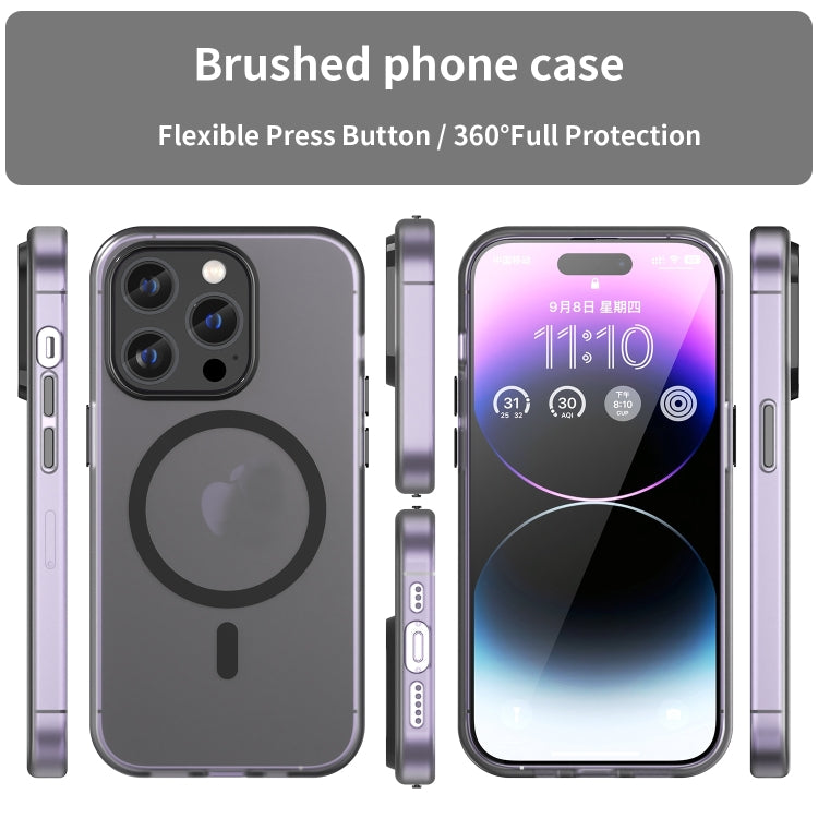 เคสโทรศัพท์ MagSafe แบบ TPU ทึบแสงด้าน + PC ครอบคลุมเต็มรูปแบบ สำหรับ iPhone 16 Pro, สำหรับ iPhone 16 Plus, สำหรับ iPhone 16, สำหรับ iPhone 15 Pro Max, สำหรับ iPhone 15 Pro