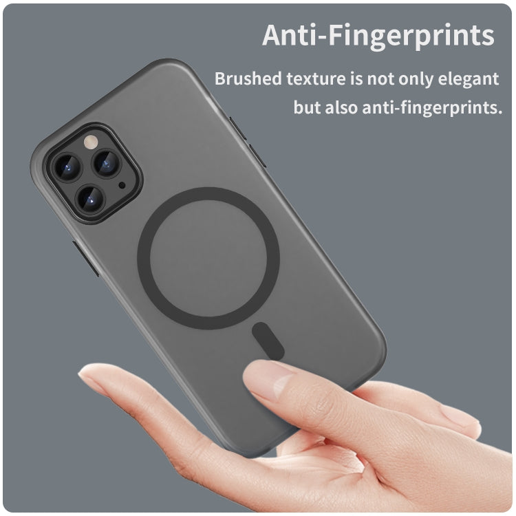 เคสโทรศัพท์ MagSafe แบบ TPU + PC ทึบแสงด้าน ครอบคลุมเต็มรูปแบบ สำหรับ iPhone 11 Pro
