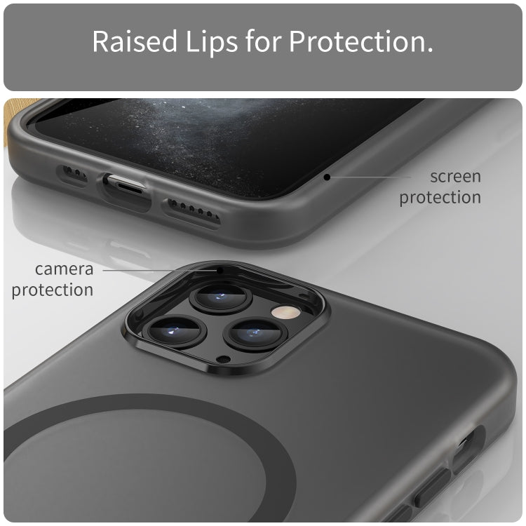 เคสโทรศัพท์ MagSafe แบบ TPU + PC ทึบแสงด้าน ครอบคลุมเต็มรูปแบบ สำหรับ iPhone 11 Pro