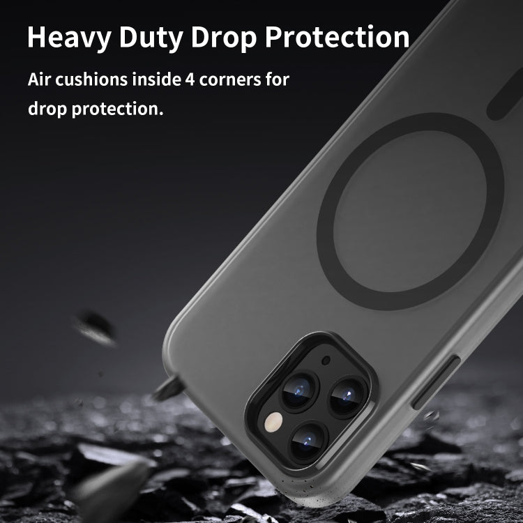 เคสโทรศัพท์ MagSafe แบบ TPU + PC ทึบแสงด้าน ครอบคลุมเต็มรูปแบบ สำหรับ iPhone 11 Pro