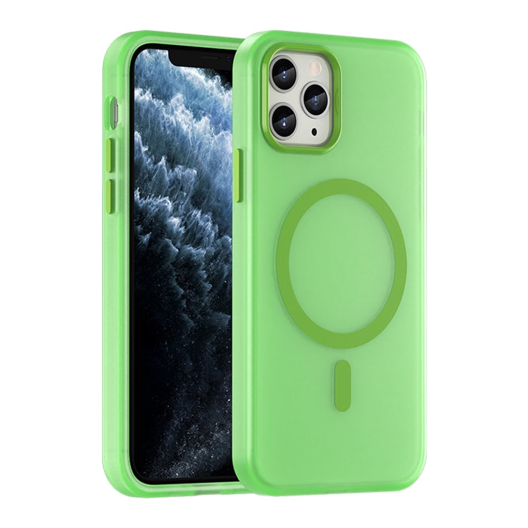 เคสโทรศัพท์ MagSafe แบบ TPU + PC ทึบแสงด้าน ครอบคลุมเต็มรูปแบบ สำหรับ iPhone 11 Pro