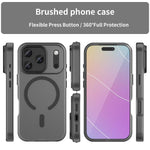 เคสโทรศัพท์ MagSafe แบบ TPU ทึบแสงด้าน + PC ครอบคลุมเต็มรูปแบบ สำหรับ iPhone 16 Pro, สำหรับ iPhone 16 Plus, สำหรับ iPhone 16, สำหรับ iPhone 15 Pro Max, สำหรับ iPhone 15 Pro