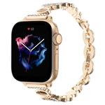 สายรัดนาฬิกาโลหะโซ่ประดับเพชรลายเสือดาว สำหรับ Apple Watch 42 มม., สำหรับ Apple Watch 38 มม.