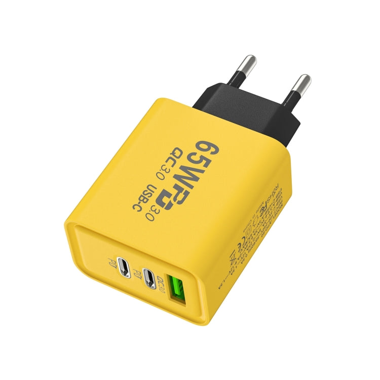 ที่ชาร์จเร็ว 65W กาเลียมไนไตรด์ USB + Type-C ปลั๊ก EU, ปลั๊ก US