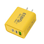 ที่ชาร์จเร็ว 65W กาเลียมไนไตรด์ USB + Type-C ปลั๊ก EU, ปลั๊ก US