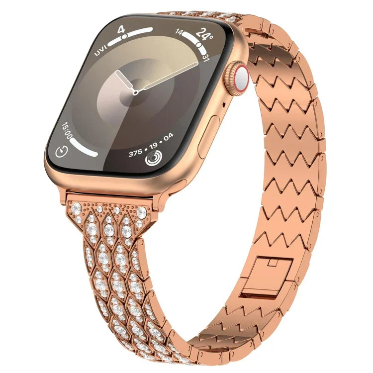 สายรัดนาฬิกาโลหะสร้อยข้อมือเพชรตาอสูร สำหรับ Apple Watch 42 มม., สำหรับ Apple Watch 38 มม.