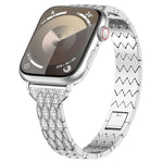สายรัดนาฬิกาโลหะสร้อยข้อมือเพชรตาอสูร สำหรับ Apple Watch 42 มม., สำหรับ Apple Watch 38 มม.