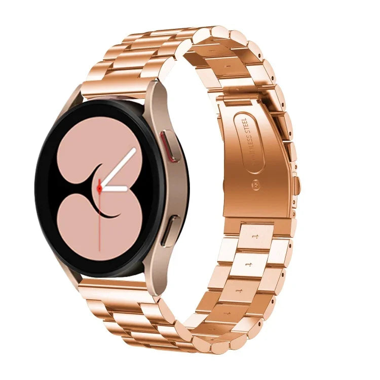 สายสแตนเลสสตีลหัวแบนสามเม็ด สำหรับ Samsung Galaxy Watch6 / 6 Classic