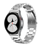 สายสแตนเลสสตีลหัวแบนสามเม็ด สำหรับ Samsung Galaxy Watch6 / 6 Classic