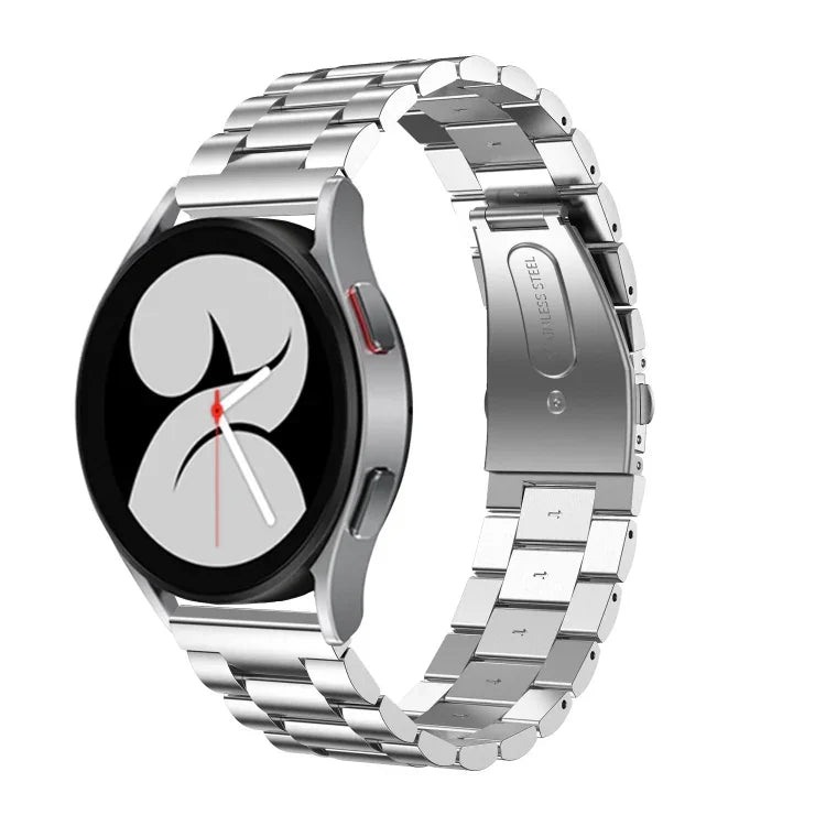 สายสแตนเลสสตีลหัวแบนสามเม็ด สำหรับ Samsung Galaxy Watch6 / 6 Classic