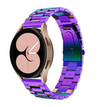 สายสแตนเลสสตีลหัวแบนสามเม็ด สำหรับ Samsung Galaxy Watch6 / 6 Classic