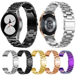 สายสแตนเลสสตีลหัวแบนสามเม็ด สำหรับ Samsung Galaxy Watch6 / 6 Classic