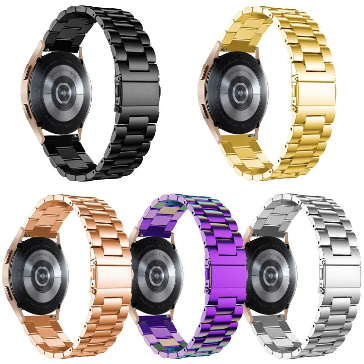 สายสแตนเลสสตีลหัวแบนสามเม็ด สำหรับ Samsung Galaxy Watch6 / 6 Classic