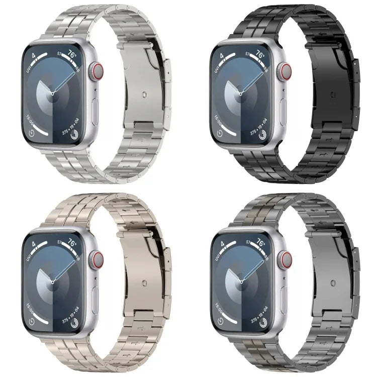 สายรัดนาฬิกาเหล็กไทเทเนียมหัวเข็มขัดเต่า สำหรับ Apple Watch 42 มม., สำหรับ Apple Watch 38 มม.