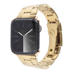 สายรัดนาฬิกาสเตนเลสสตีลแบบเม็ดสาม สำหรับ Apple Watch SE 2023 ขนาด 44 มม., สำหรับ Apple Watch SE 2023 ขนาด 40 มม., สำหรับ Apple Watch Ultra 2 ขนาด 49 มม., สำหรับ Apple Watch Series 9 ขนาด 45 มม., สำหรับ Apple Watch Series 9 ขนาด 41 มม.