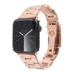 สายรัดนาฬิกาสเตนเลสสตีลแบบเม็ดสาม สำหรับ Apple Watch Series 7 ขนาด 41 มม., สำหรับ Apple Watch Series 7 ขนาด 45 มม., สำหรับ Apple Watch SE ขนาด 40 มม., สำหรับ Apple Watch SE ขนาด 44 มม., สำหรับ Apple Watch Series 6 ขนาด 40 มม.