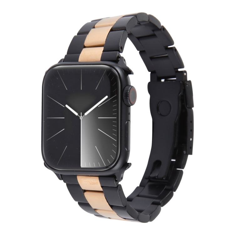 สายรัดนาฬิกาสเตนเลสสตีลแบบเม็ดสาม สำหรับ Apple Watch Series 6 ขนาด 44 มม., สำหรับ Apple Watch Series 5 ขนาด 44 มม., สำหรับ Apple Watch Series 5 ขนาด 40 มม., สำหรับ Apple Watch Series 4 ขนาด 44 มม., สำหรับ Apple Watch Series 4 ขนาด 40 มม.
