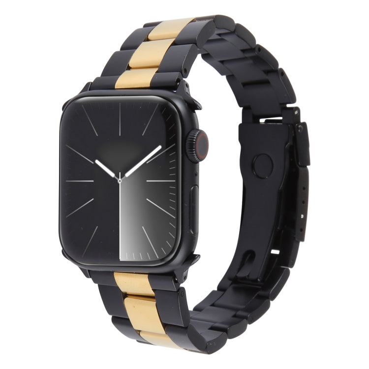 สายรัดนาฬิกาสเตนเลสสตีลแบบเม็ดสาม สำหรับ Apple Watch Series 3 ขนาด 38 มม., สำหรับ Apple Watch Series 3 ขนาด 42 มม., สำหรับ Apple Watch Series 2 ขนาด 42 มม., สำหรับ Apple Watch Series 2 ขนาด 38 มม., สำหรับ Apple Watch ขนาด 42 มม.