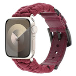Plain Paracord Genuine Leather Watch Band, For Apple Watch 42mm, For Apple Watch 38mm