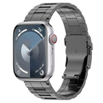 Safety Buckle Trapezoid Titanium Steel Watch Band, For Apple Watch SE 2023 44mm, For Apple Watch SE 2023 40mm, For Apple Watch Ultra 2 49mm, For Apple Watch Series 9 45mm, For Apple Watch Series 9 41mm, For Apple Watch Ultra 49mm                       ...