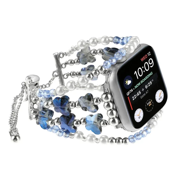 Butterfly Chain Bracelet Metal Watch Band, For Apple Watch Series 4 44mm, For Apple Watch Series 4 40mm, For Apple Watch Series 3 38mm, For Apple Watch Series 3 42mm, For Apple Watch Series 2 42mm, For Apple Watch Series 2 38mm, For Apple Watch 42mm   ...
