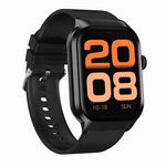 นาฬิกาอัจฉริยะสายซิลิโคน 2.01 นิ้ว รองรับการโทร Bluetooth และการตรวจวัดอัตราการเต้นของหัวใจ / ตรวจน้ำตาลในเลือดแบบไม่รุกราน, สายซิลิโคนสีดำ, สายซิลิโคนสีเหลืองอ่อน