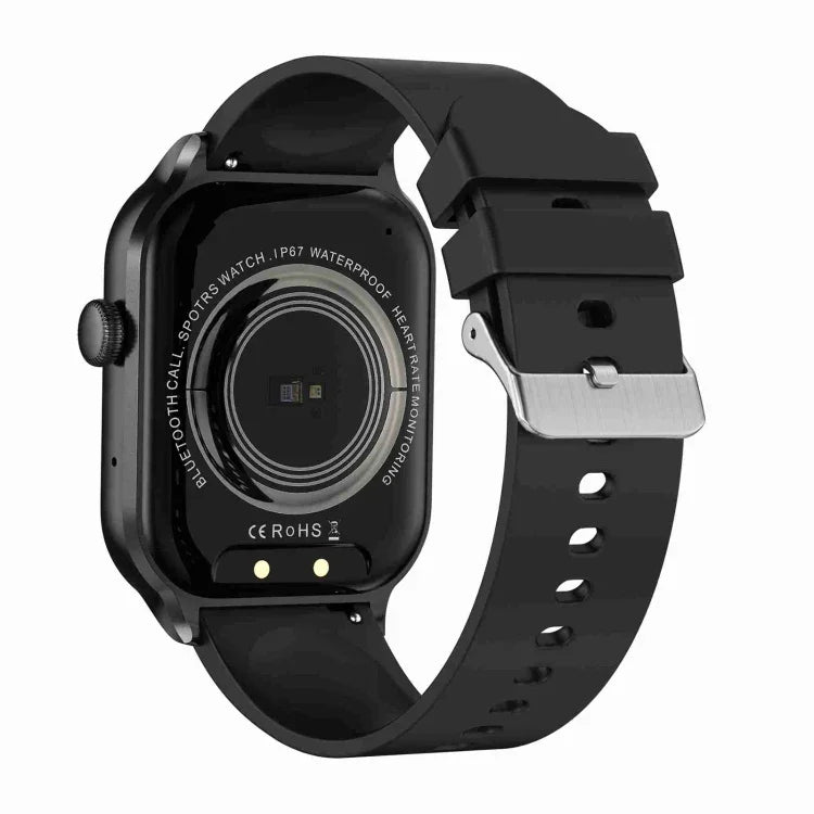 นาฬิกาอัจฉริยะสายซิลิโคน 2.01 นิ้ว รองรับการโทร Bluetooth และการตรวจวัดอัตราการเต้นของหัวใจ / ตรวจน้ำตาลในเลือดแบบไม่รุกราน, สายซิลิโคนสีดำ, สายซิลิโคนสีเหลืองอ่อน