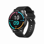 นาฬิกาอัจฉริยะสายซิลิโคน 1.43 นิ้ว รองรับการโทร Bluetooth และ ECG / ตรวจน้ำตาลในเลือดแบบไม่รุกราน, สายซิลิโคนสีดำ, สายซิลิโคนสีเหลืองอ่อน