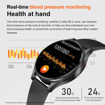 นาฬิกาอัจฉริยะสายซิลิโคน 1.43 นิ้ว รองรับการโทร Bluetooth และ ECG / ตรวจน้ำตาลในเลือดแบบไม่รุกราน, สายซิลิโคนสีดำ, สายซิลิโคนสีเหลืองอ่อน