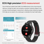 นาฬิกาอัจฉริยะสายหนัง 1.43 นิ้ว รองรับการโทร Bluetooth และ ECG / ตรวจน้ำตาลในเลือดแบบไม่รุกราน, สายหนังสีดำ, สายหนังสีน้ำตาล