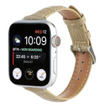 Slim Crocodile Leather Watch Band, For Apple Watch SE 40mm, For Apple Watch SE 44mm, For Apple Watch Series 6 40mm, For Apple Watch Series 6 44mm, For Apple Watch Series 5 44mm, For Apple Watch Series 5 40mm