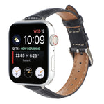 Slim Crocodile Leather Watch Band, For Apple Watch Series 4 44mm, For Apple Watch Series 4 40mm, For Apple Watch Series 3 38mm, For Apple Watch Series 3 42mm, For Apple Watch Series 2 42mm, For Apple Watch Series 2 38mm