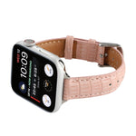 สายรัดนาฬิกาหนังจระเข้บาง สำหรับ Apple Watch ขนาด 42 มม., สำหรับ Apple Watch ขนาด 38 มม.