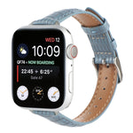 สายรัดนาฬิกาหนังจระเข้บาง สำหรับ Apple Watch ขนาด 42 มม., สำหรับ Apple Watch ขนาด 38 มม.