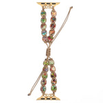 Heart Stones Drawstring Chain Watch Band, For Apple Watch SE 2023 44mm, For Apple Watch SE 2023 40mm, For Apple Watch Ultra 2 49mm, For Apple Watch Series 9 45mm, For Apple Watch Series 9 41mm, For Apple Watch Ultra 49mm, For Apple Watch Series 8 41mm ...