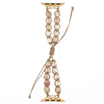 Heart Stones Drawstring Chain Watch Band, For Apple Watch SE 40mm, For Apple Watch SE 44mm, For Apple Watch Series 6 40mm, For Apple Watch Series 6 44mm, For Apple Watch Series 5 44mm, For Apple Watch Series 5 40mm, For Apple Watch Series 4 44mm       ...