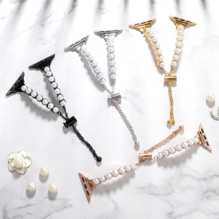 Pearl Bracelet Metal Watch Band, For Apple Watch 42mm, For Apple Watch 38mm