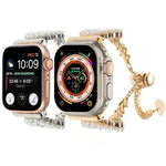 สายรัดนาฬิกาโลหะโซ่ผสมสังกะสีรูปทรงกลมประดับมุก สำหรับ Apple Watch 42mm, สำหรับ Apple Watch 38mm