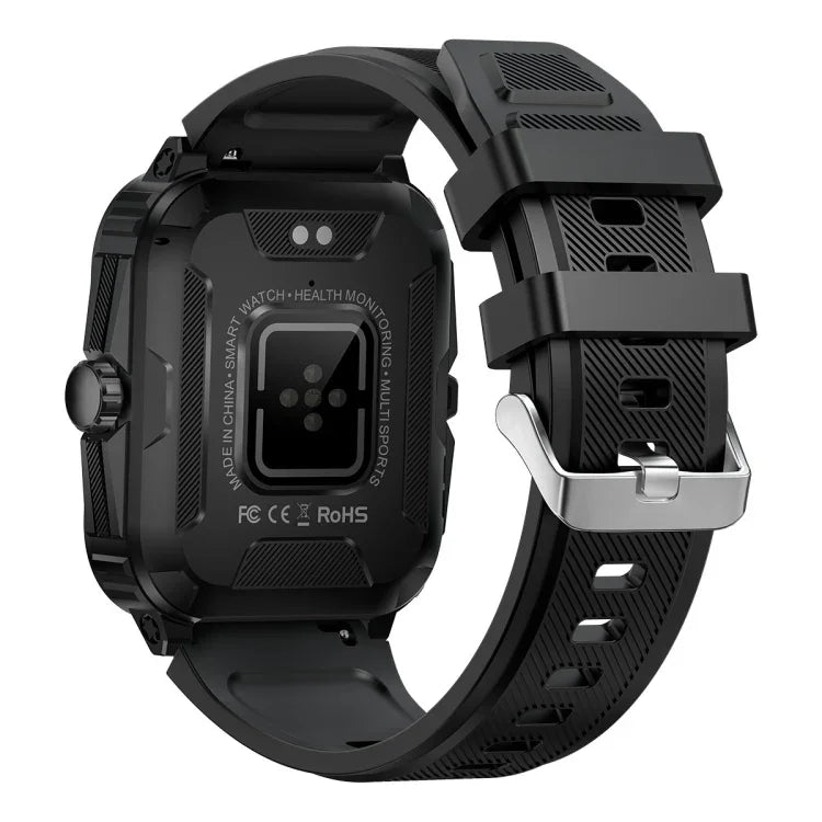 KT71 นาฬิกาอัจฉริยะหน้าจอสี่เหลี่ยม HD ขนาด 1.96 นิ้ว ทนทาน รองรับการโทร Bluetooth / ตรวจการนอน / ตรวจวัดออกซิเจนในเลือด