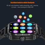 KT71 นาฬิกาอัจฉริยะหน้าจอสี่เหลี่ยม HD ขนาด 1.96 นิ้ว ทนทาน รองรับการโทร Bluetooth / ตรวจการนอน / ตรวจวัดออกซิเจนในเลือด